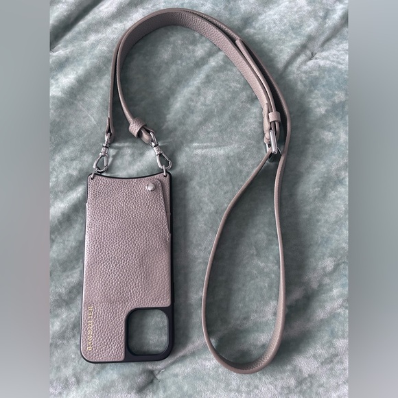 Bandolier Emma Crossbody Phone Case in Greige/Silver - Picture 1 of 8